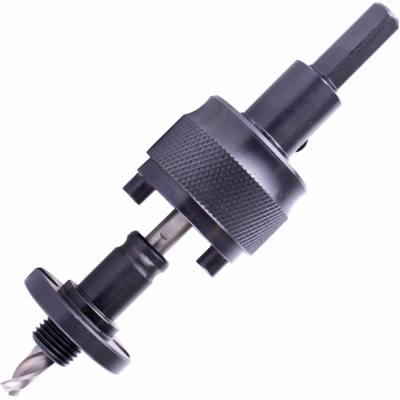 MANDREL 14MM-152MM QUICK CHANGE WITH 11MM HEX SHANK C/W 1/4' HSS PILOT — image 1