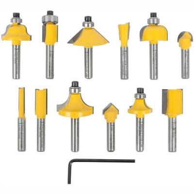 ROUTER BIT SET 12PC 1/4' STRAIGHT & PROFILE — image 1