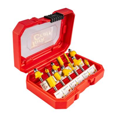 ROUTER BIT SET 12PC 1/4' SHANK HARD CASE — image 1