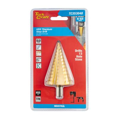 STEP DRILL HSS 6-52MM M2 CARDED — image 1