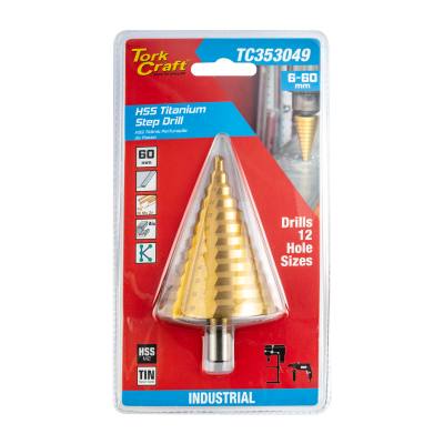 STEP DRILL HSS 6-60MM M2 CARDED — image 1