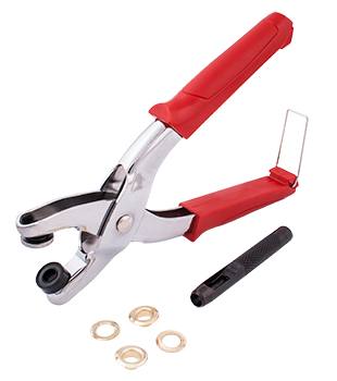 GROMMET SETTING TOOL KIT C/W 10PC EYELETS 8MM — image 1