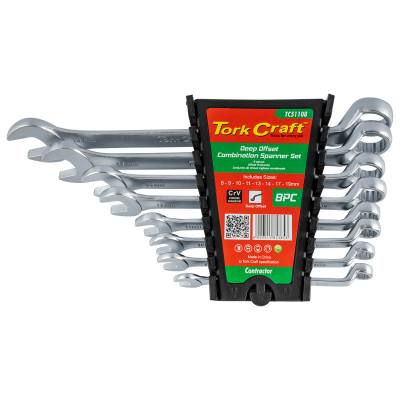 8PCS DEEP OFFSET COMBINATION SPANNER SET 8-9-10-11-13-14-17-19MM — image 1