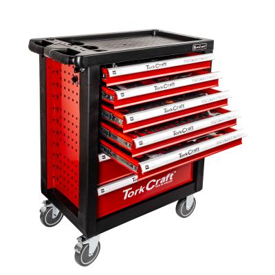 TORK CRAFT 7 DRAWER 196PC ROLLER BOX CABINET ON CASTORS TROLLY — image 1