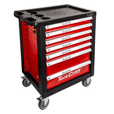 TORK CRAFT 7 DRAWER ROLLER TOOL BOX CABINET ON CASTORS EMPTY — image 1