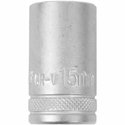 SOCKET 15MM X 21.8MM 1/2' DRIVE CRV 12 POINT — image 1