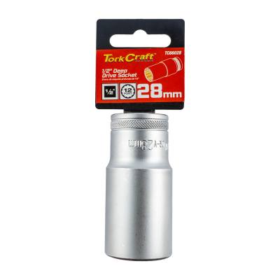 SOCKET 28MM 1/2' DR DEEP SOCKET CRV 12 POINT — image 1