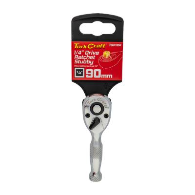 RATCHET STUBBY 90MM 1/4' DRIVE STEEL HANDLE — image 1