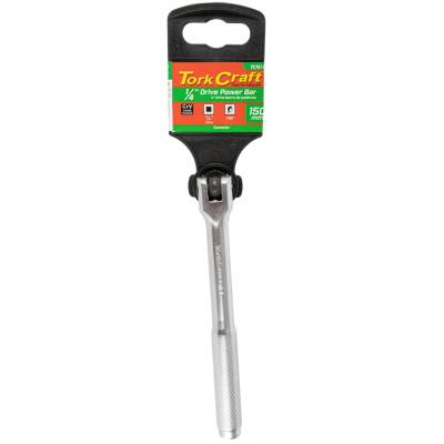 POWER BAR 1/4'M DRIVE 150MM SWIVEL HEAD  STEEL HANDLE SOCKET — image 1