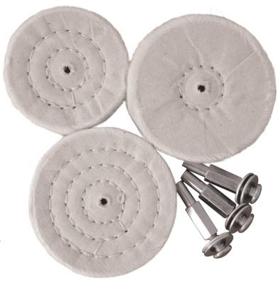 6 PCE WHITE BUFF SET ALL PORTABLE DRILLS — image 1