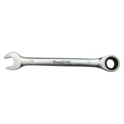 COMBINATION RATCHET WRENCH 15MM FIXED HEAD SPANNER — image 1