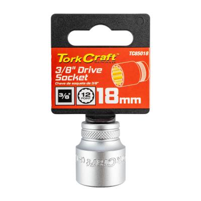 SOCKET 3/8'DR 18MM 12PT CRV — image 1