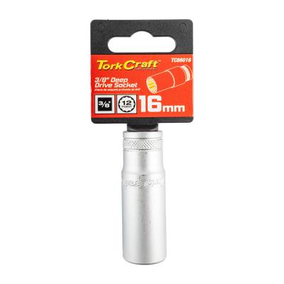 DEEP SOCKET 3/8'DR 16MM 12PT CRV — image 1