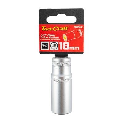 DEEP SOCKET 3/8'DR 18MM 12PT CRV — image 1