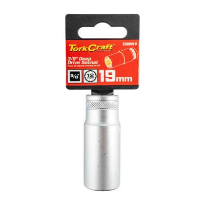 DEEP SOCKET 3/8'DR 19MM 12PT CRV — image 1