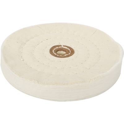 BUFFING PAD MEDIUM 150MM TO FIT 12.5MM ARBOR/SPINDLE - WHITE — image 1