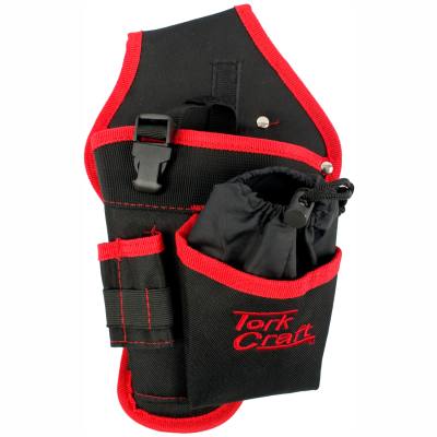 TOOL, DRILL & SCREW POUCH 4 POCKET WITH BELT LOOP NYLON — image 1