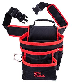 TOOL POUCH NYLON WITH BELT 5 POCKET + LOOPS — image 1