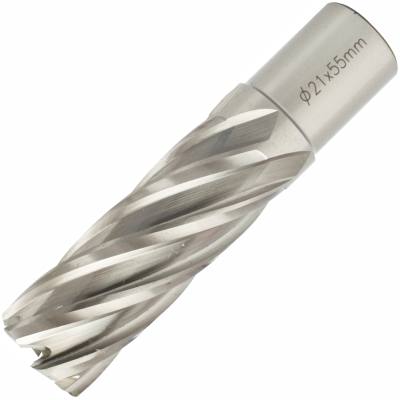 ANNULAR HOLE CUTTER HSS 21 X 55MM WELD SHANK 19.05MM — image 1