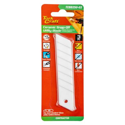 UTILITY BLADE CERAMIC SNAP-OFF 100MM X 18MM X 0.65MM 3PC — image 1