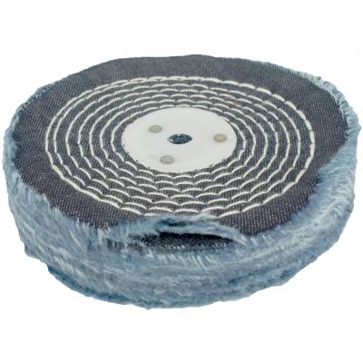 COLOUR BUFF/MOP 150MM X 2 SECTION X 30MM THICK 1/2' HOLE — image 1