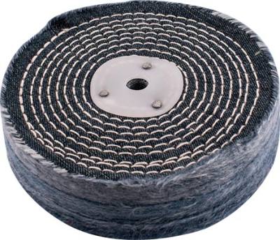 COLOUR BUFF/MOP 150MM X 3 SECTION X 30MM THICK 1/2' HOLE — image 1