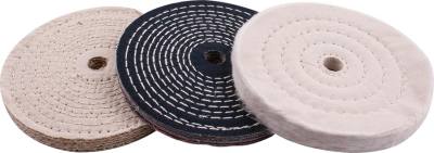 BUFFING WHEEL KIT 3PCS 150MM WHITE & DENIM STICHED & SISAL POLISHING — image 1