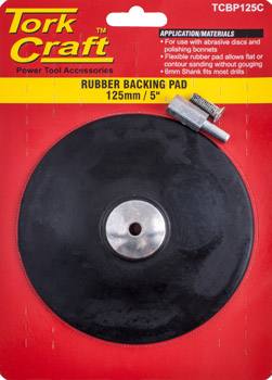 BACKING PAD RUBBER 125MM W/ARBOR — image 1