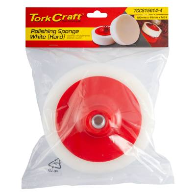 COMPOUNDING SPONGE 150MM X M14 WHITE HARD FOAM PAD — image 1