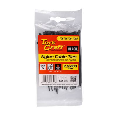 NYLON CABLE TIES 2.5MM X 100MM BLACK 100PC — image 1