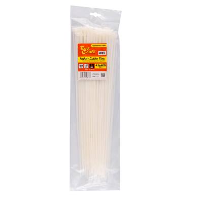 NYLON CABLE TIES 4.8MM X 400MM WHITE 100PC — image 1