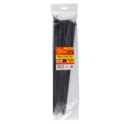 NYLON CABLE TIES 4.8MM X 400MM BLACK 50PC — image 1