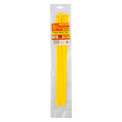 NYLON CABLE TIES 7.6MM X 400MM YELLOW 10PC — image 1