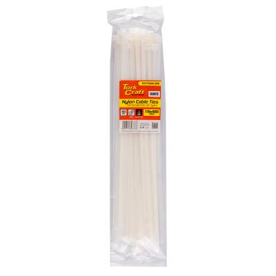 NYLON CABLE TIES 7.6MM X 400MM WHITE 50PC — image 1