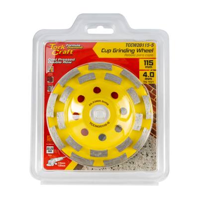 DIA. CUP WHEEL 115MM X 22.23MM DBL ROW COLD PRESSED ECONOMY — image 1