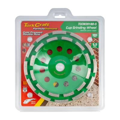 DIA. CUP WHEEL 180MM X 22.23MM DBL ROW COLD PRESSED CONTRACTOR — image 1