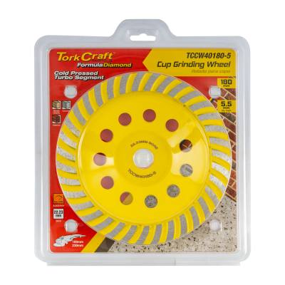 DIA. CUP WHEEL 180MM x 22.23MM TURBO COLD PRESSED ECONOMY — image 1