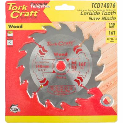 BLADE TCT 140 X 16T 20/16/13 GENERAL PURPOSE RIP WOOD — image 1