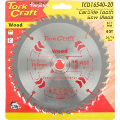 BLADE TCT 165 X 40T 20/16 GENERAL PURPOSE COMBINATION — image 1
