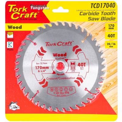 BLADE TCT 170 X 40T 20-16MM GENERAL PURPOSE COMBINATION — image 1