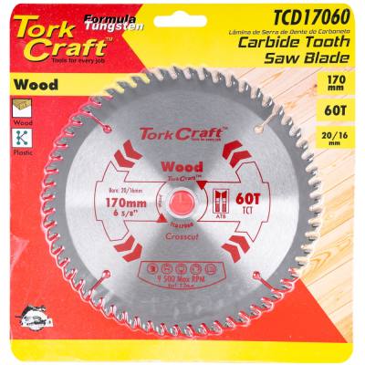 BLADE TCT 170 X 60T 20/16 GENERAL PURPOSE CROSS CUT — image 1