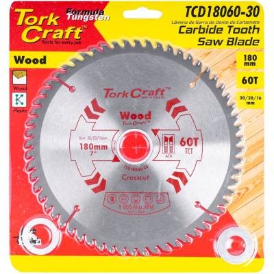 BLADE TCT 180 X 60T 30/20/16 GENERAL PURPOSE COMBINATION — image 1