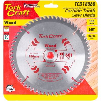 BLADE TCT 180 X 60T 20/16 GENERAL PURPOSE COMBINATION — image 1