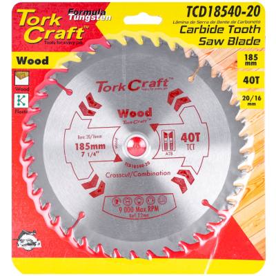 BLADE TCT 185 X 40T 20/16 GENERAL PURPOSE COMBINATION — image 1