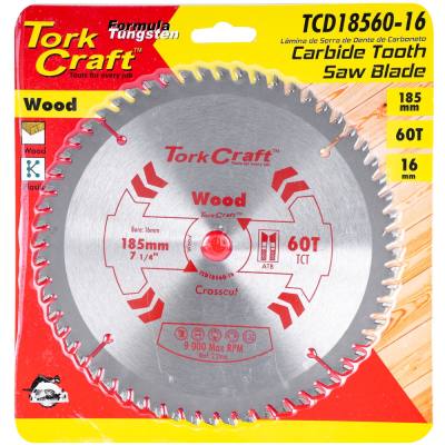 BLADE TCT 185 X 60T 16MM GENERAL PURPOSE CROSS CUT — image 1