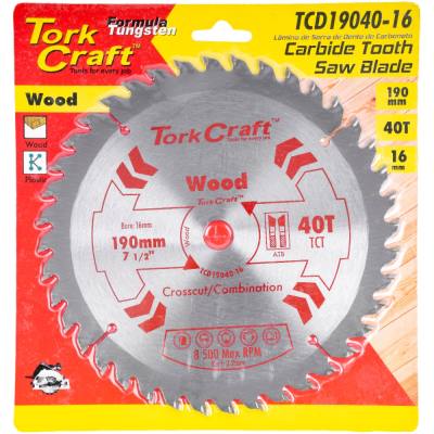 BLADE 190 X 40T 16MM GENERAL PURPOSE COMBINATION — image 1