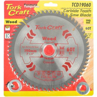 BLADE TCT 190 X 60T 30/20 GENERAL PURPOSE CROSS CUT — image 1