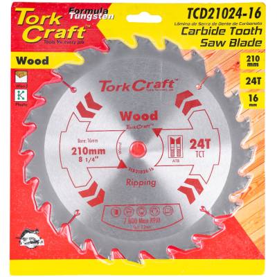 BLADE TCT 210 X 24T 16MM GENERAL PURPOSE RIP — image 1