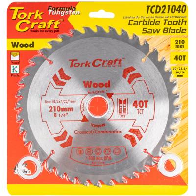 BLADE TCT 210 X 40T 30/1/20/16 GENERAL PURPOSE COMBINATION — image 1
