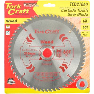 BLADE TCT 210 X 60T 30/1/20/16 GENERAL PURPOSE CROSS CUT — image 1